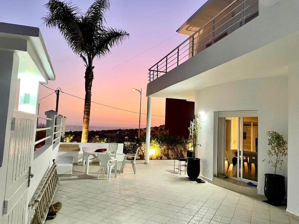 Terrasse au coucher du soleil